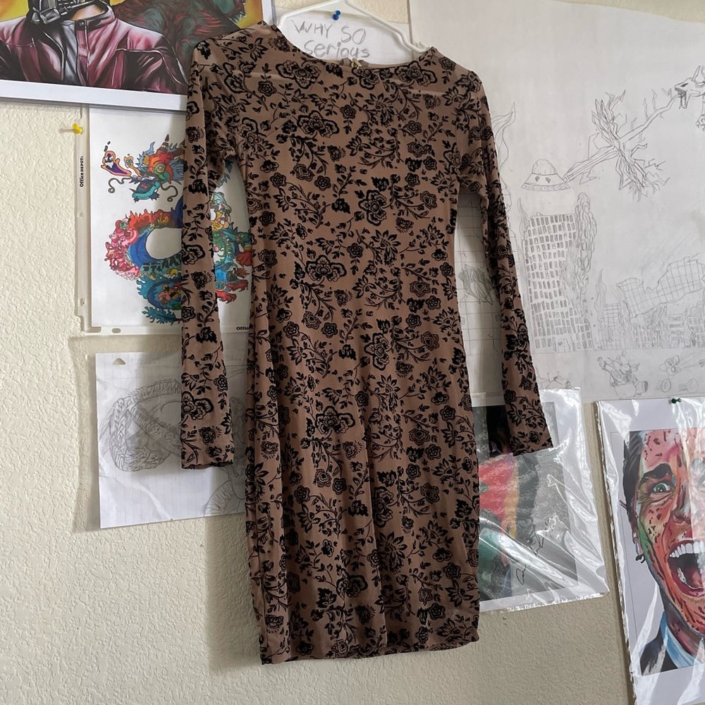 Black lace 5/6 short dress